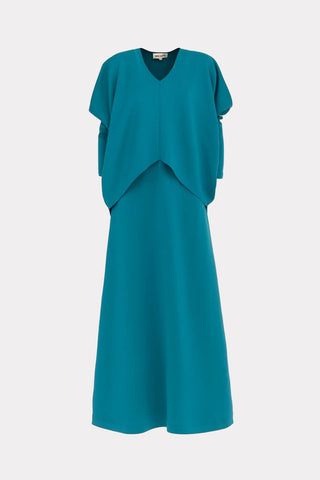 Stylish Fall Fashion Blouse And Skirt Set Emerald