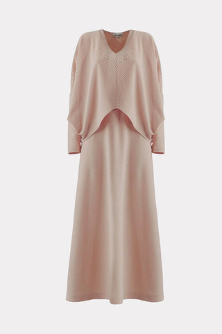 Stylish Fall Fashion Blouse And Skirt Set Powdery - Julia Allert