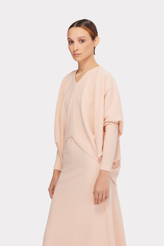 Stylish Fall Fashion Blouse And Skirt Set Powdery - Julia Allert