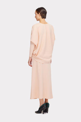 Stylish Fall Fashion Blouse And Skirt Set Powdery - Julia Allert