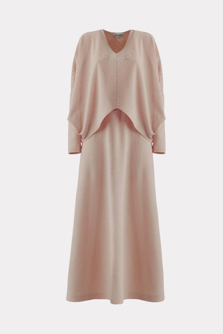 Stylish Fall Fashion Blouse And Skirt Set Powdery