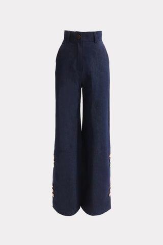 Stylish Wide-Leg High-Waisted Jeans Blue