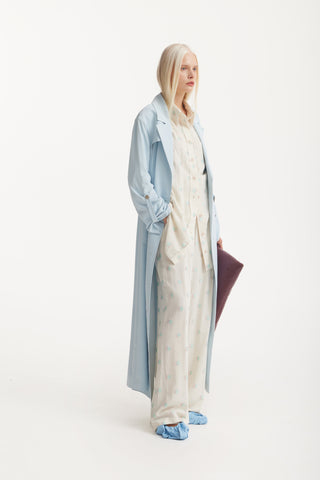 Summer Cotton Shirt And Pants Two-Piece Set - Pastel Print