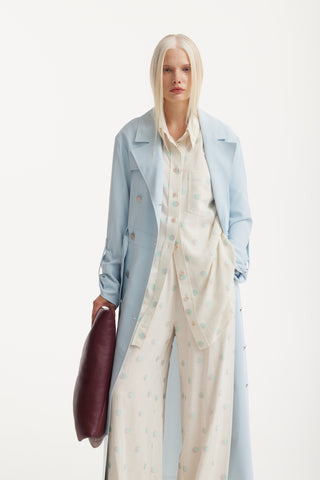 Summer Cotton Shirt And Pants Two-Piece Set - Pastel Print