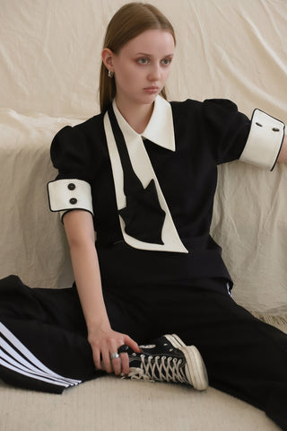 Tailored Sport-Chic Trousers - Black - Julia Allert