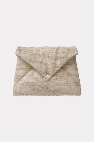 Textured Cotton Envelope Clutch Bag