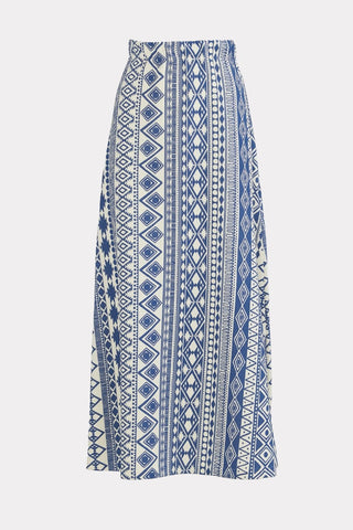 Textured Fabric Suit Asymmetric Blouse & Basic Skirt Printed - Julia Allert