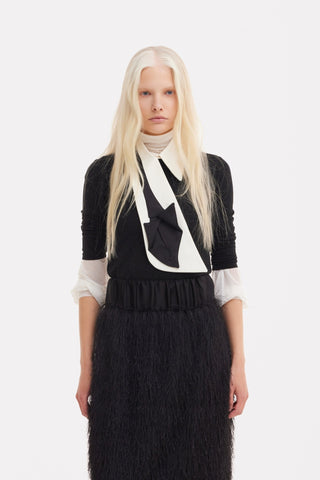 Textured Pile Column Midi Skirt – Black - Julia Allert