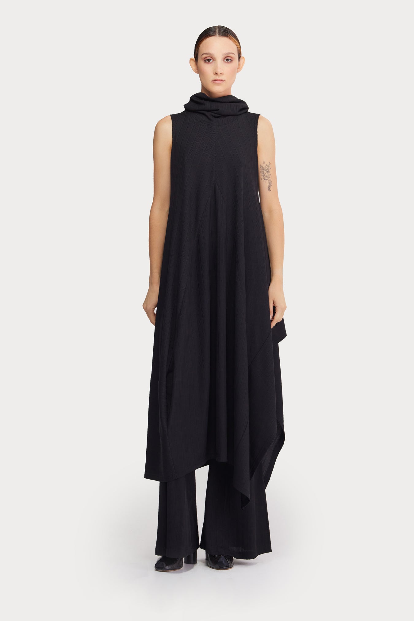 Two-Piece Set Knit Dress And Pants Black XS Two-Piece Set Knit Dress And Pants Black XS