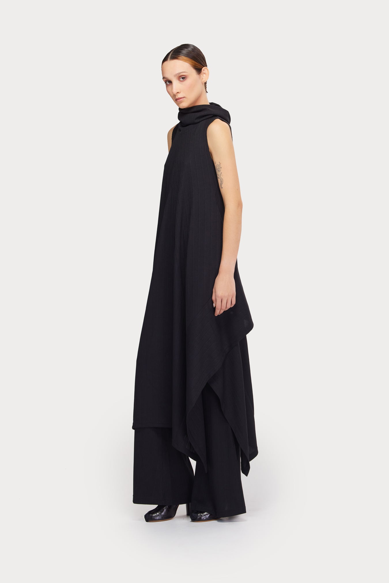 Two-Piece Set Knit Dress And Pants Black XS Two-Piece Set Knit Dress And Pants Black XS
