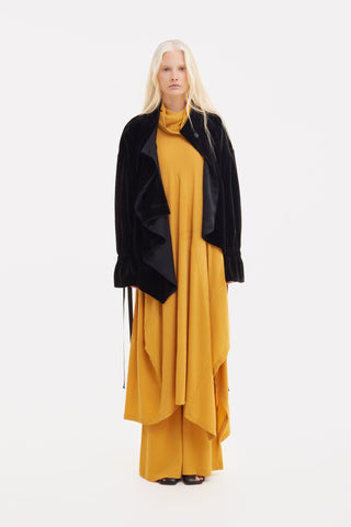 Two-Piece Set Knit Dress And Pants - Orange