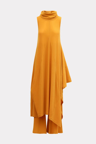 Two-Piece Set Knit Dress And Pants - Orange - Julia Allert