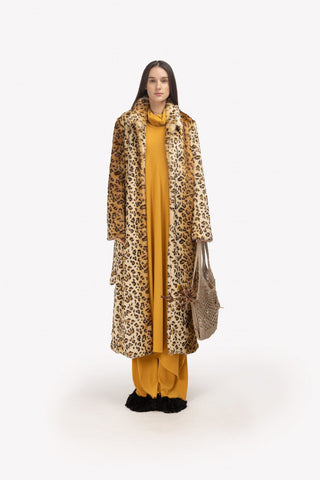Two-Piece Set Knit Dress And Pants - Orange - Julia Allert