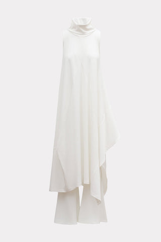 Two-Piece Set Knit Dress And Pants - White - Julia Allert