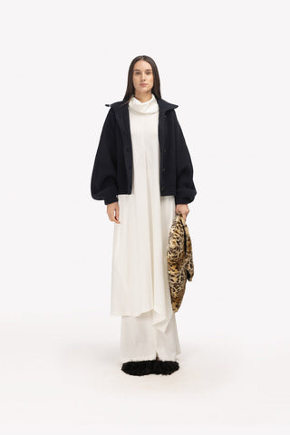 Two-Piece Set Knit Dress And Pants - White - Julia Allert