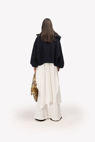 Two-Piece Set Knit Dress And Pants - White - Julia Allert