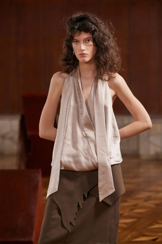 Unique Hybrid Satin Skirt-Pants Brown - Julia Allert