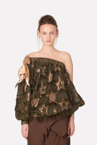 Unique Hybrid Satin Skirt-Pants Brown - Julia Allert
