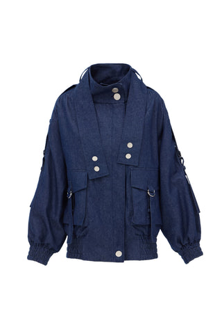 Urban Utility Denim Jacket Blue