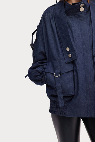 Urban Utility Denim Jacket Blue