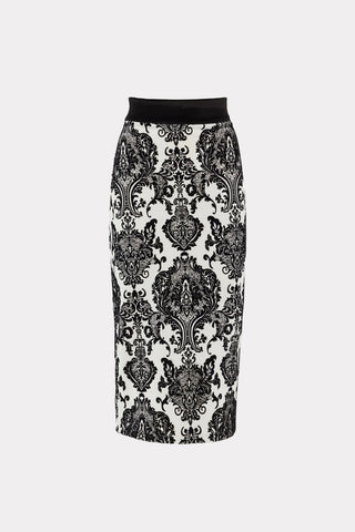Velvet Patterned Knit Skirt