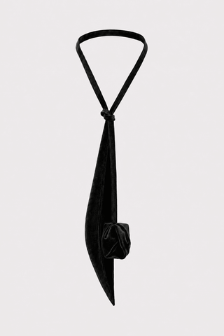 Velvet Versatile Transformable Handmade Tie-Belt Black - Julia Allert
