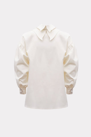 Vintage-Inspired Blouse And Suit Style Vest - Set Ivory & Black - Julia Allert