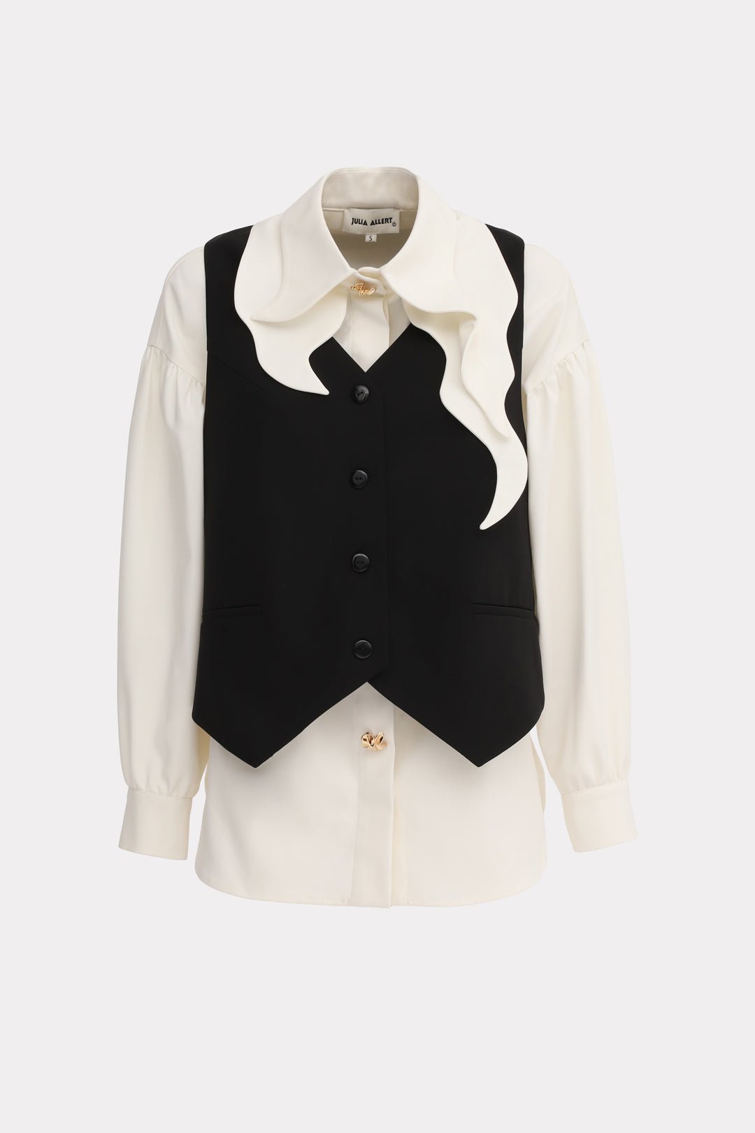 Vintage-Inspired Blouse And Suit Style Vest