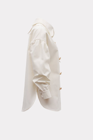 Vintage-Inspired Blouse And Suit Style Vest - Set Ivory & Black - Julia Allert