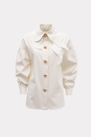 Vintage-Inspired Blouse And Suit Style Vest - Set Ivory & Black