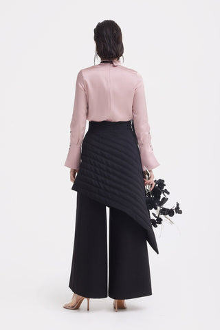 Vintage Wool Blend Quilted Pants Black - Julia Allert