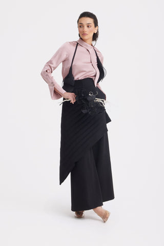 Vintage Wool Blend Quilted Pants Black - Julia Allert