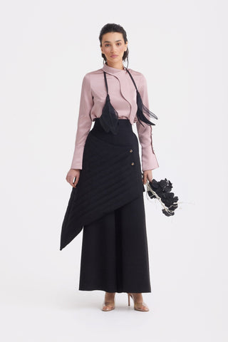 Vintage Wool Blend Quilted Pants Black - Julia Allert