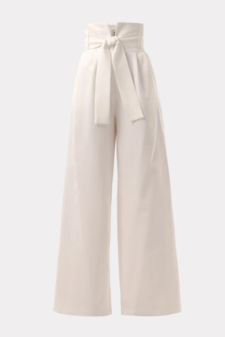 White High Waist Long Wide Leg Trousers