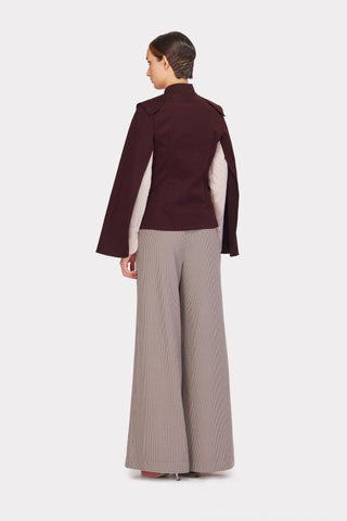 Wide-Leg Classic Houndstooth Trousers - Julia Allert