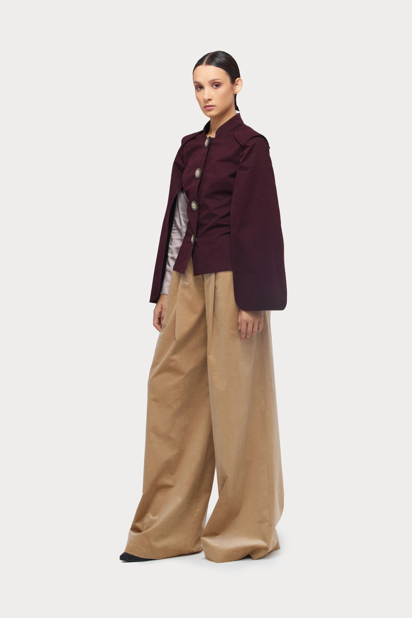 Wide-Leg Soft Corduroy Trousers Beige xxl Wide-Leg Soft Corduroy Trousers Beige xxl