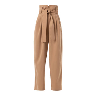 Beige High Waist Straight Leg Culottes